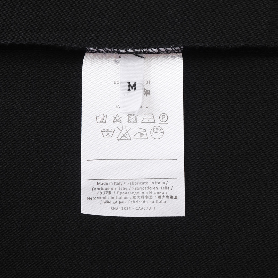 High Quality Valentino V Letter Logo T-Shirt with 270g Cotton Fabric - 图片 8