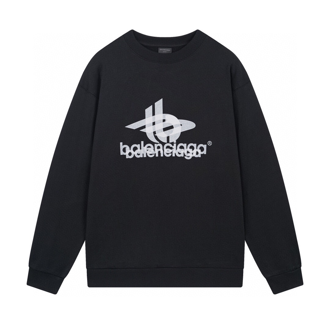 Balenciaga Clothing Sweatshirts Black Printing Unisex Cotton