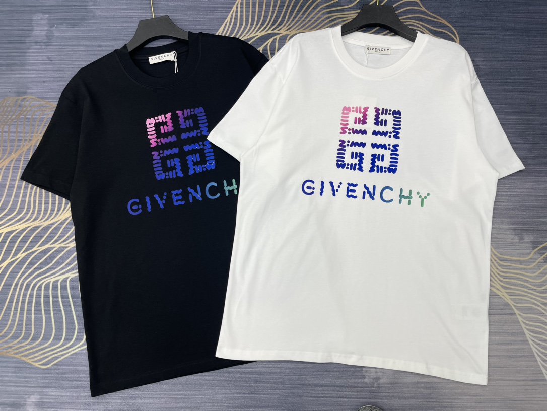 Where Can I Find
 Givenchy Clothing T-Shirt Black White Printing Unisex Cotton Spring/Summer Collection Fashion Short Sleeve