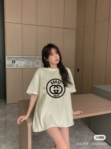 Gucci Kleding T-Shirt Afdrukken Lente/Zomercollectie Korte mouw