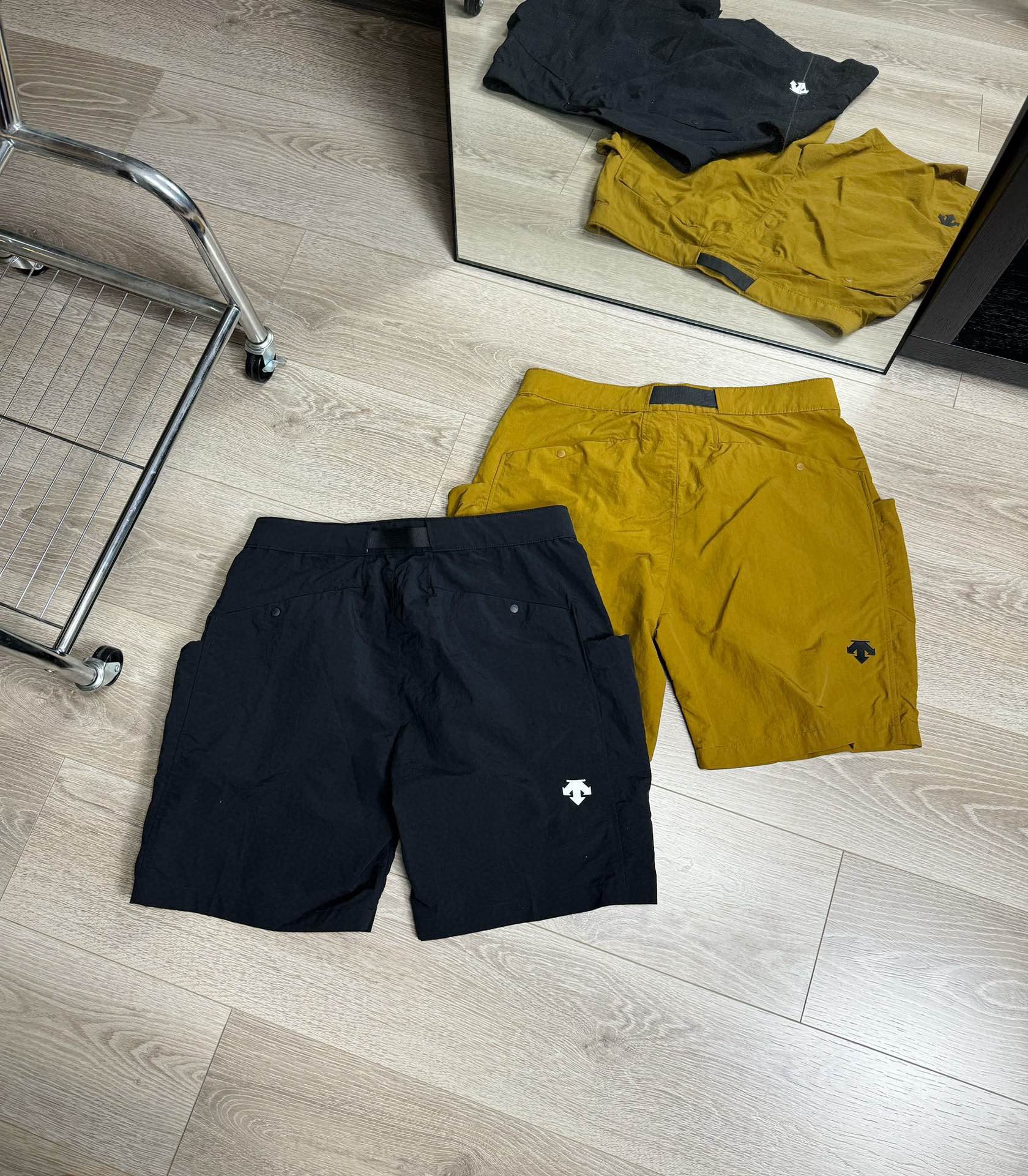 Descente Kleding Broek Zwart Geel Lente/Zomercollectie Snel drogen