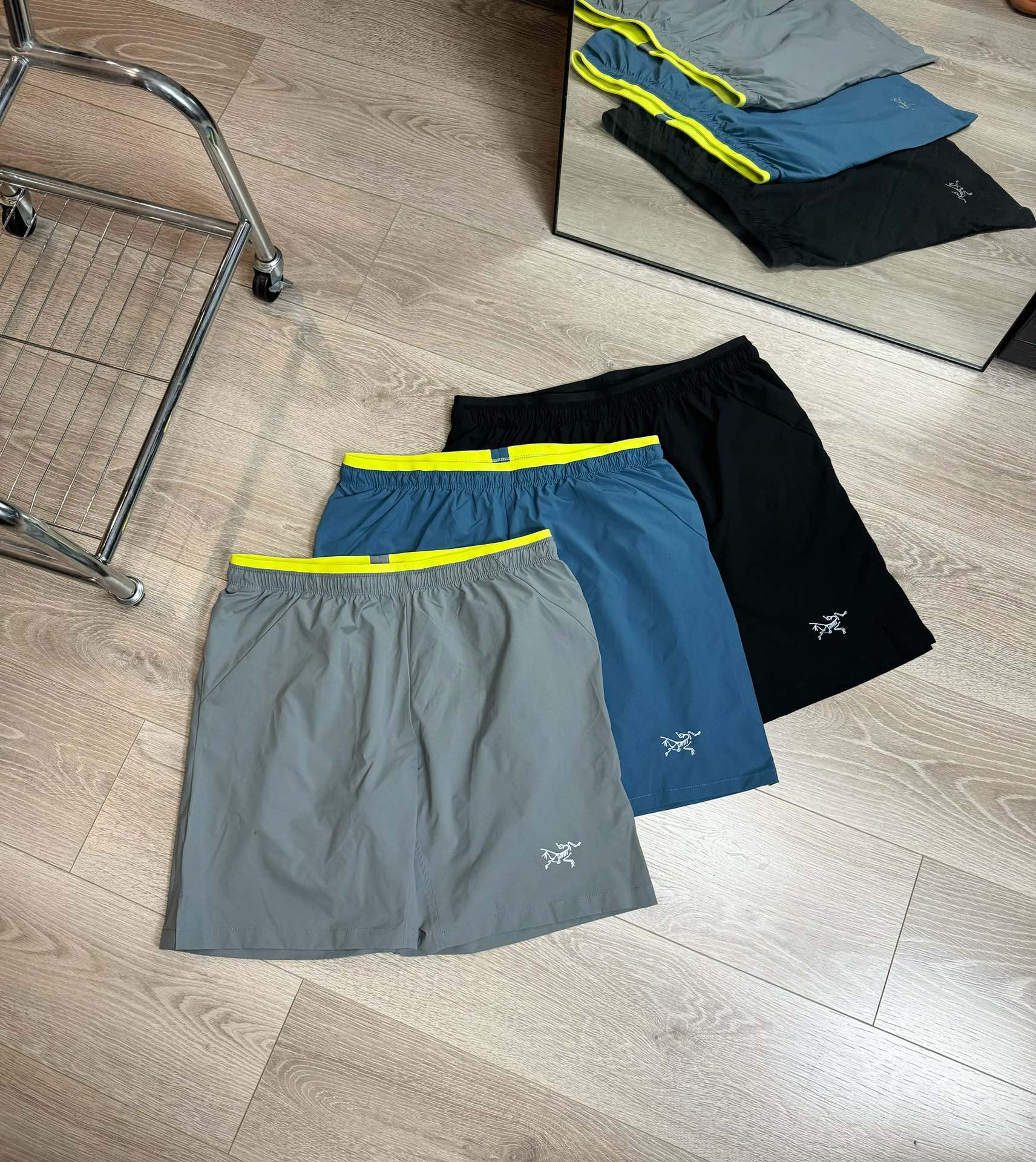 Arcteryx Kleding Korte Broek Zwart Blauw Grijs Meshdoek Lente/Zomercollectie Casual