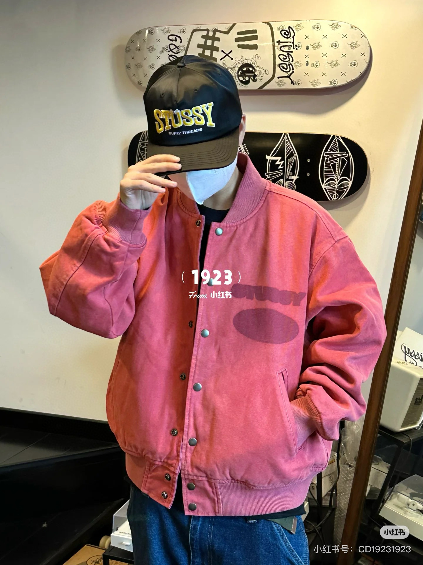 Stussy Clothing Coats & Jackets Online Shop
 Blue Red Unisex Canvas Cotton Nylon Spring Collection