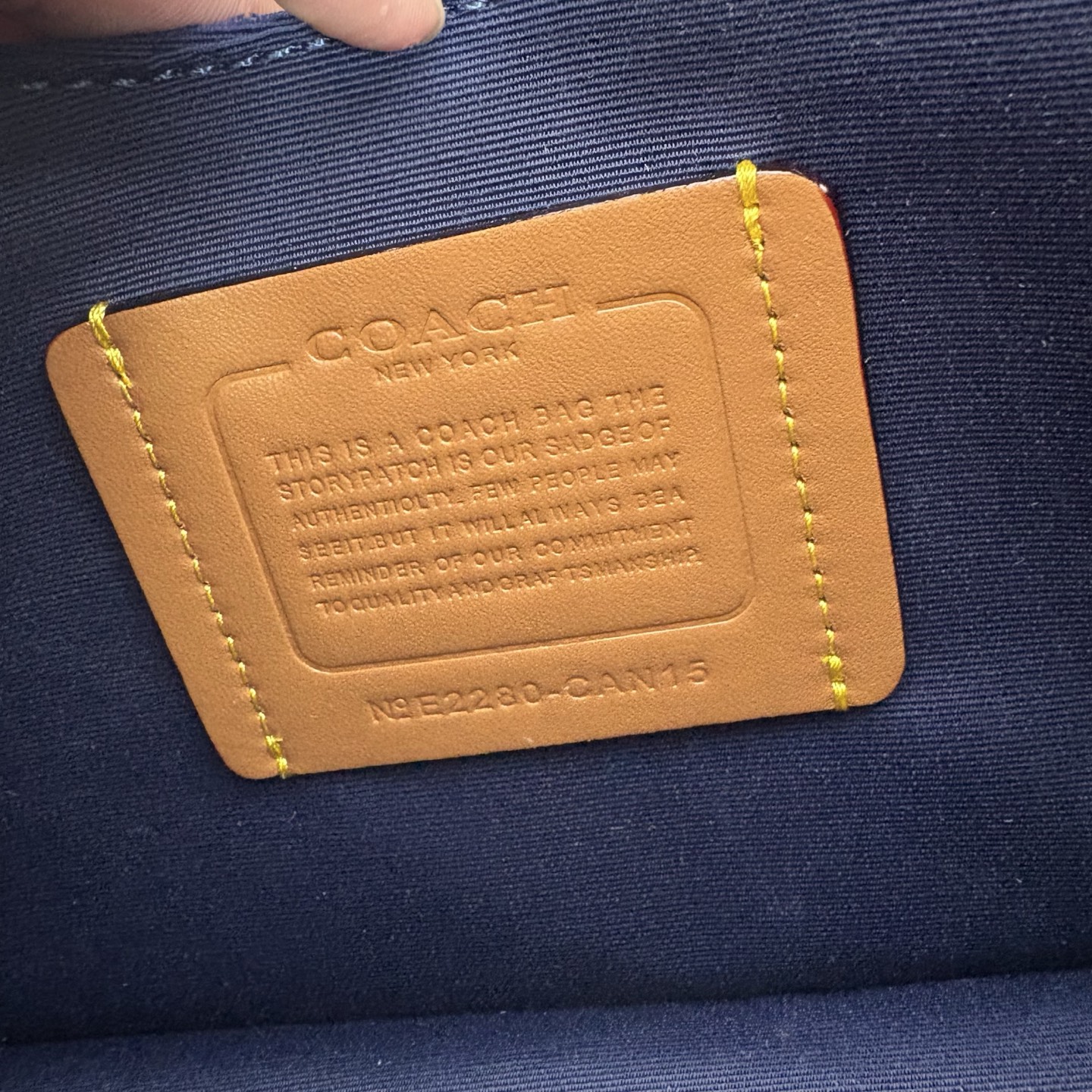 COACH 蔻驰 レディース クラシック ロゴ デニム チェーン タビー ショルダーバッグ