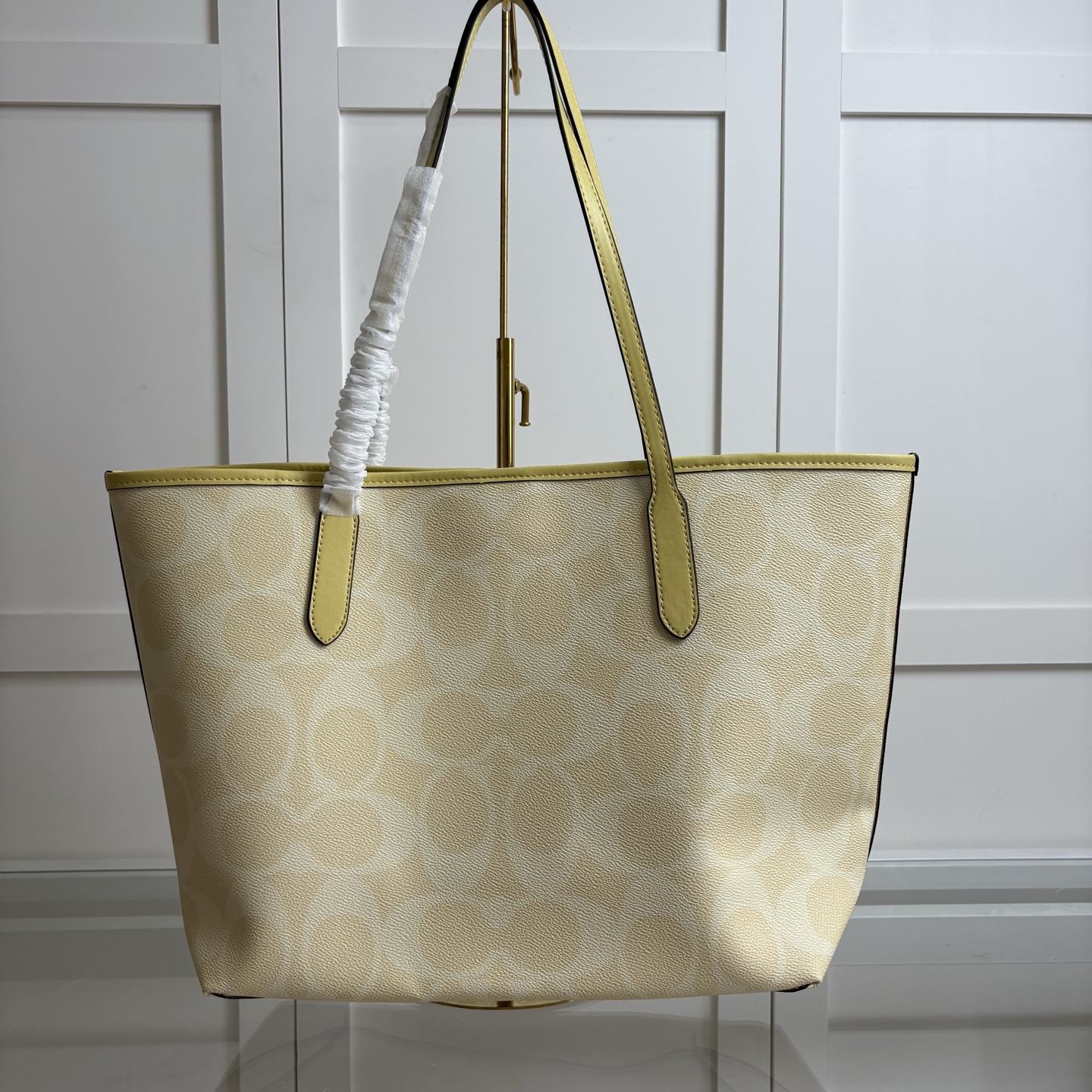 C家5696 レディース双面トートバッグ PVC配皮CITY