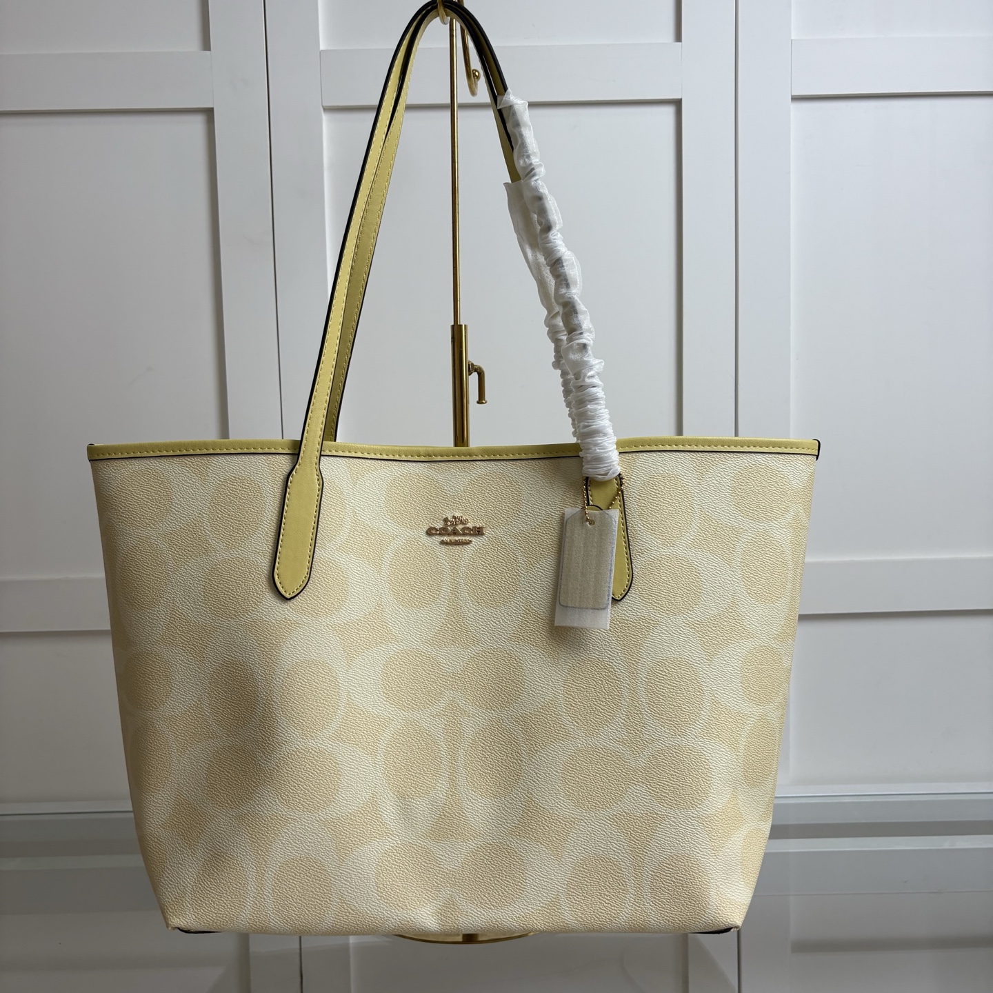 C家5696 レディース双面トートバッグ PVC配皮CITY