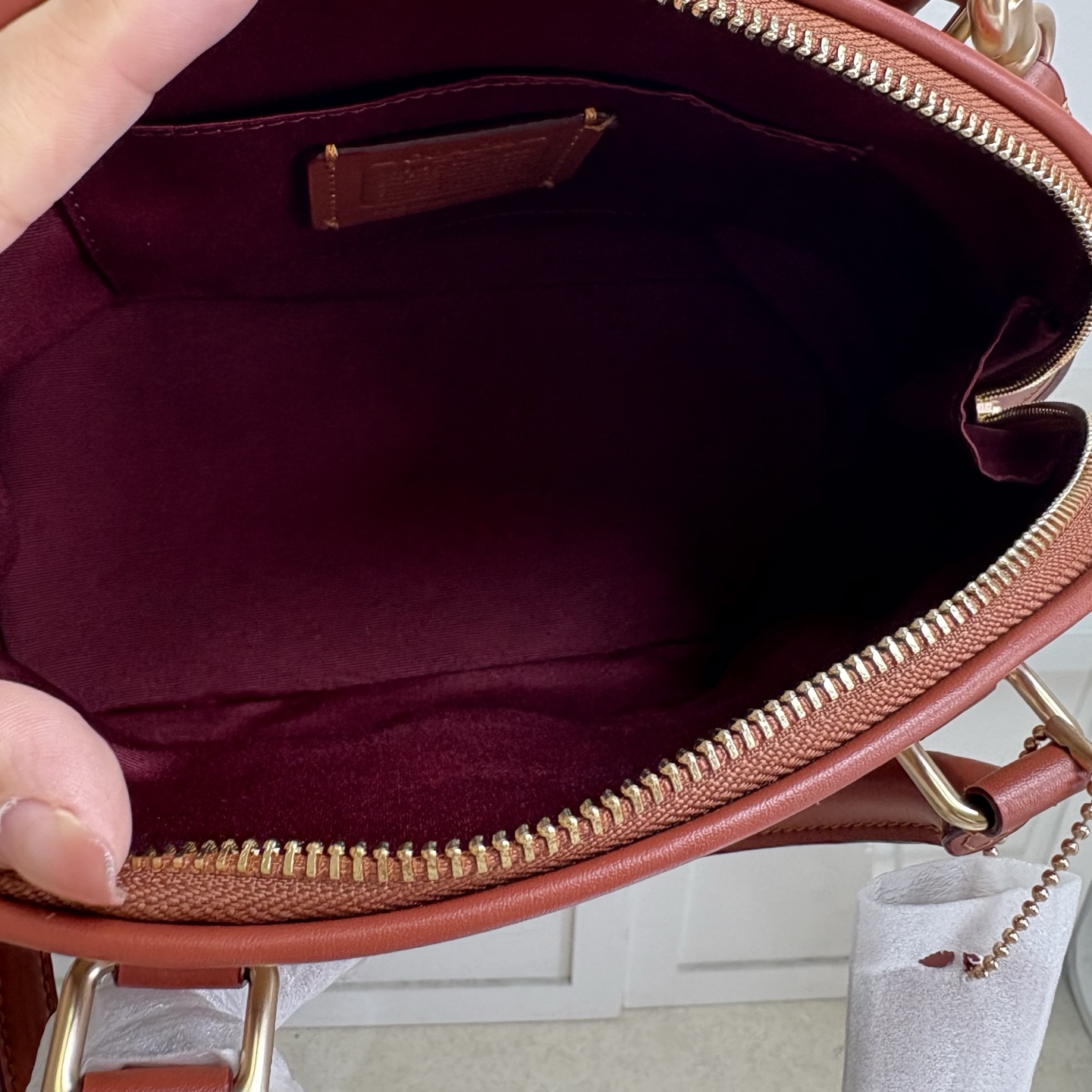 COACH 蔻驰 Sabrina 25 品牌字母标识拼色手提包