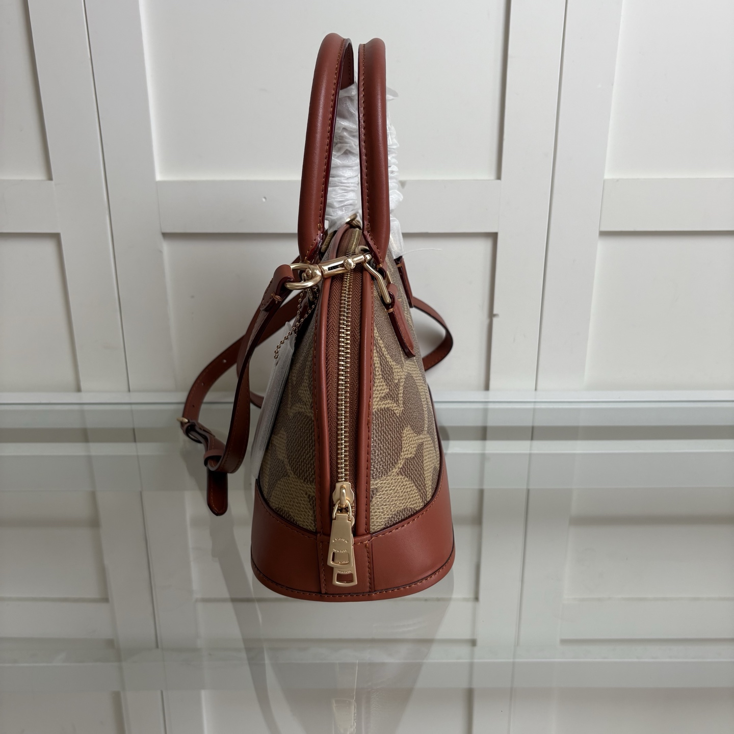 COACH 蔻驰 Sabrina 25 品牌字母标识拼色手提包