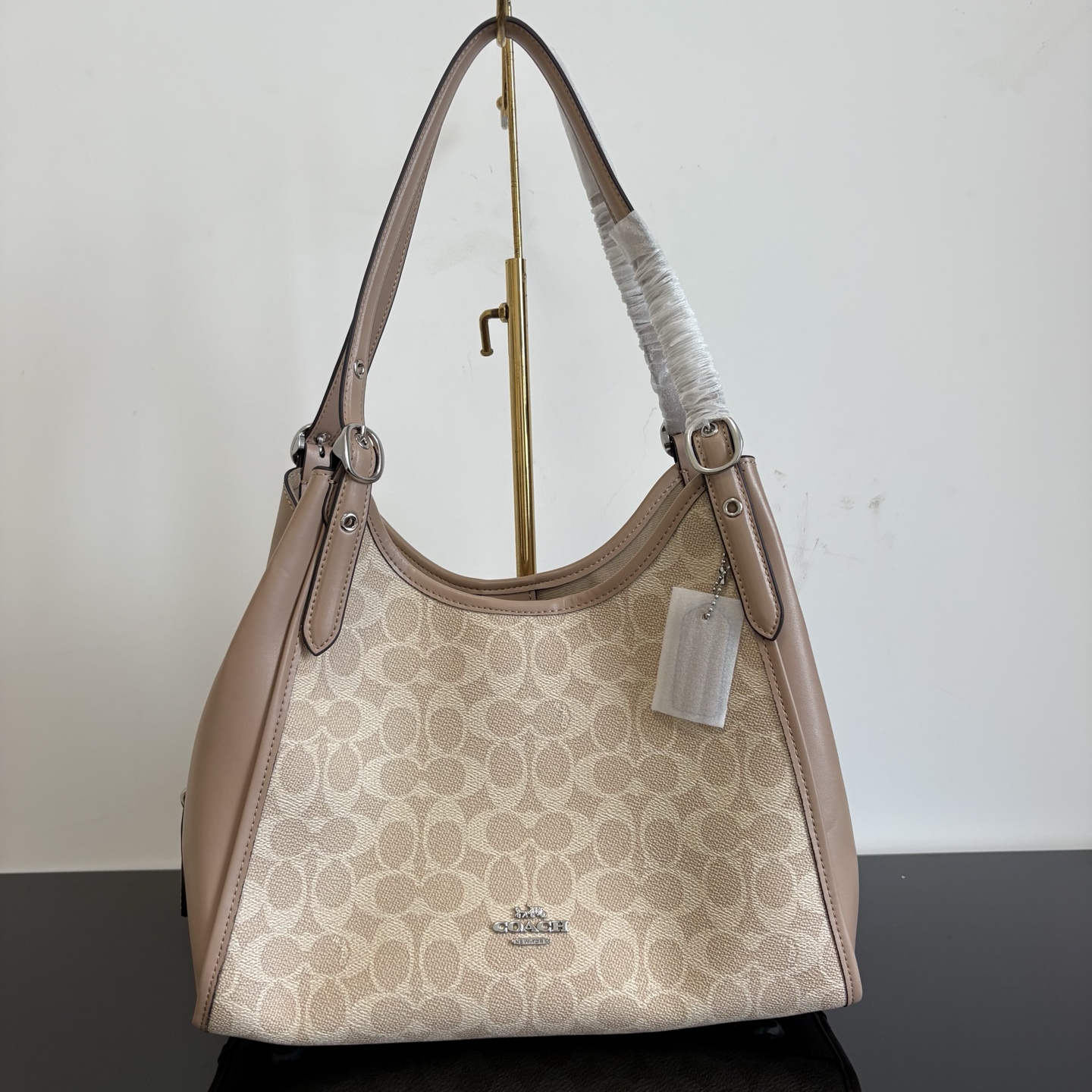 COACH pure original new women's bag Erin genuine leather PVC classic presbyopic shoulder fish mouth bag armpit bag new fashion! Size 31*26*14cm