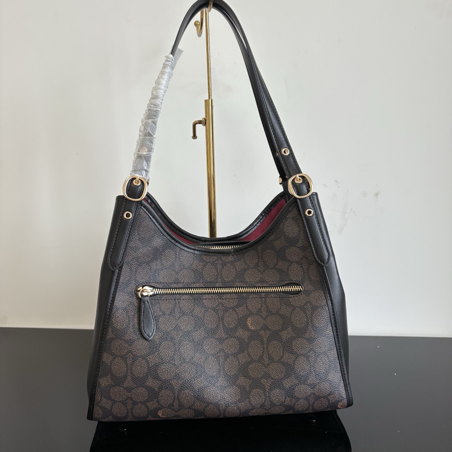 COACH pure original new women's bag Erin genuine leather PVC classic presbyopic shoulder fish mouth bag armpit bag new fashion! Size 31*26*14cm