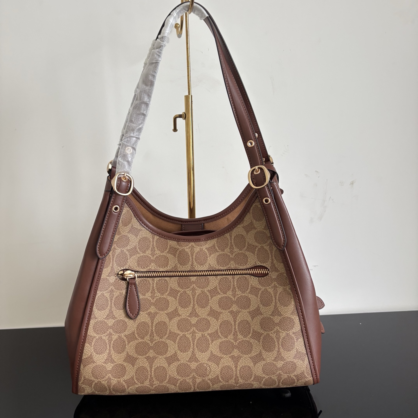 COACH pure original new women's bag Erin genuine leather PVC classic presbyopic shoulder fish mouth bag armpit bag new fashion! Size 31*26*14cm