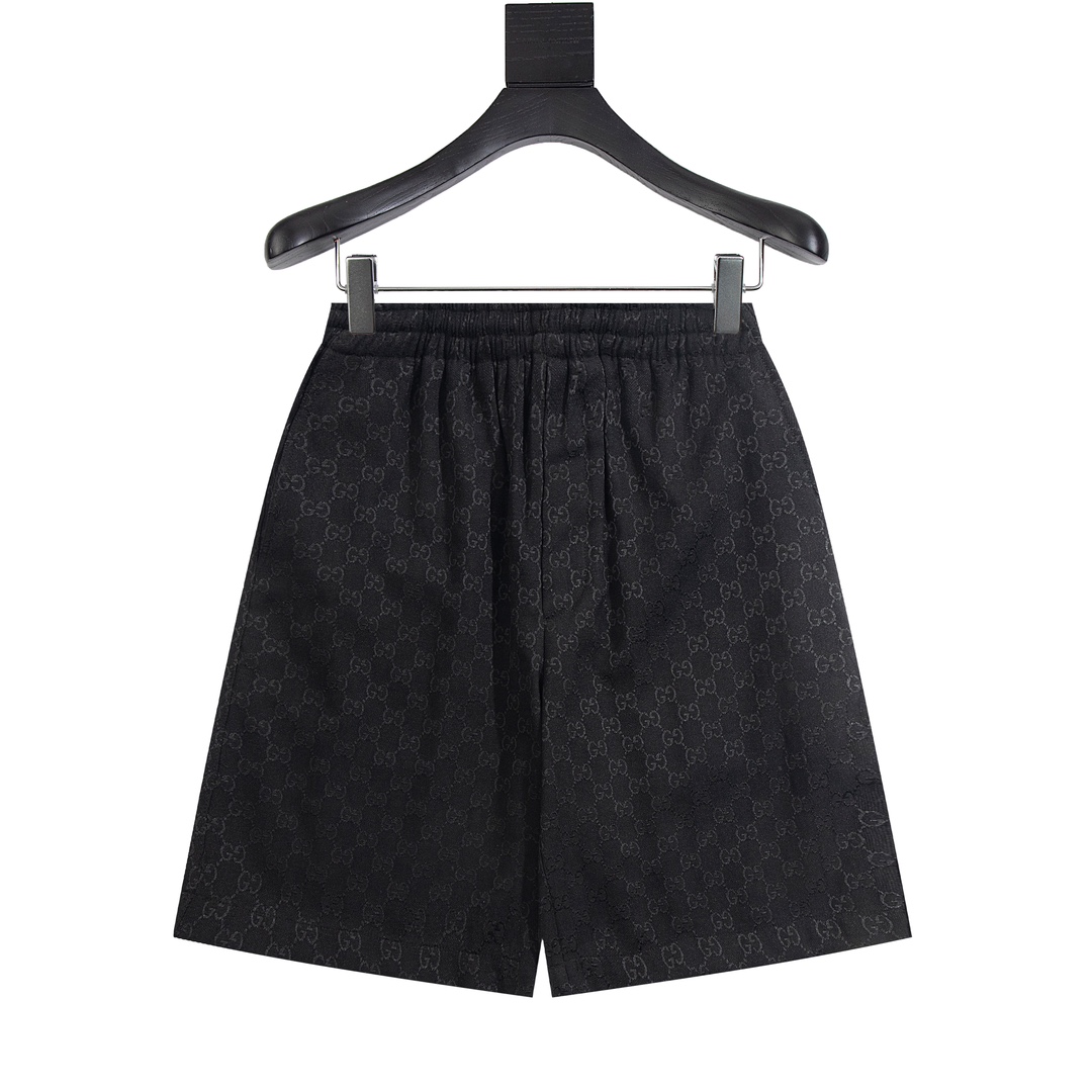 Gucci/Gucci 23ss pantalones cortos de jacquard con estampado completo de logo antiguo Confeccionado en algodón puro, al…