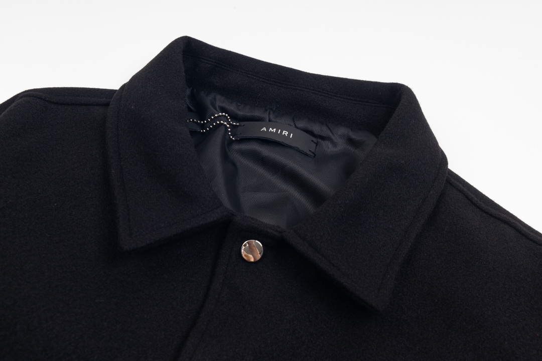 Luxurious XGS Amiri Wool Towel with Embroidery and Sleeve Bone Detail in Size XS-L - 图片 5