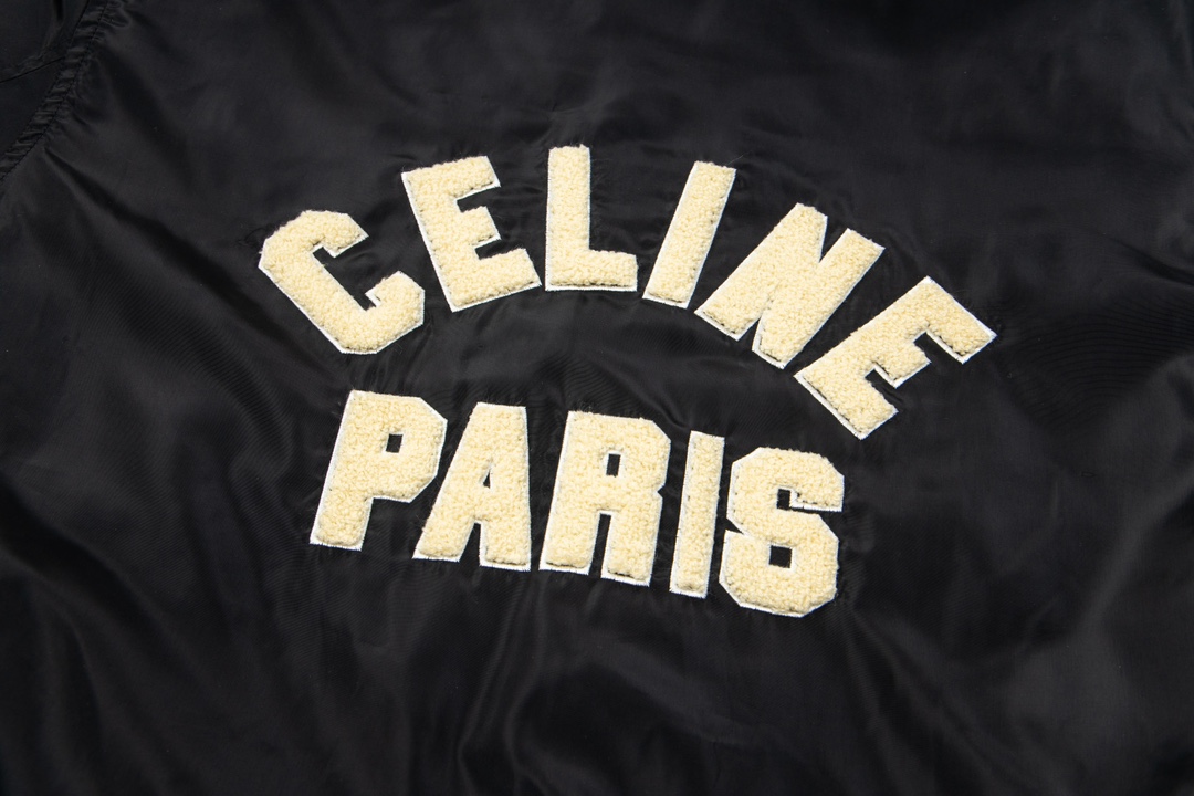 XGSCeline 23FW Hooded Baseball Jacket with Custom Embroidery, 100% Cotton Liners. - 图片 6