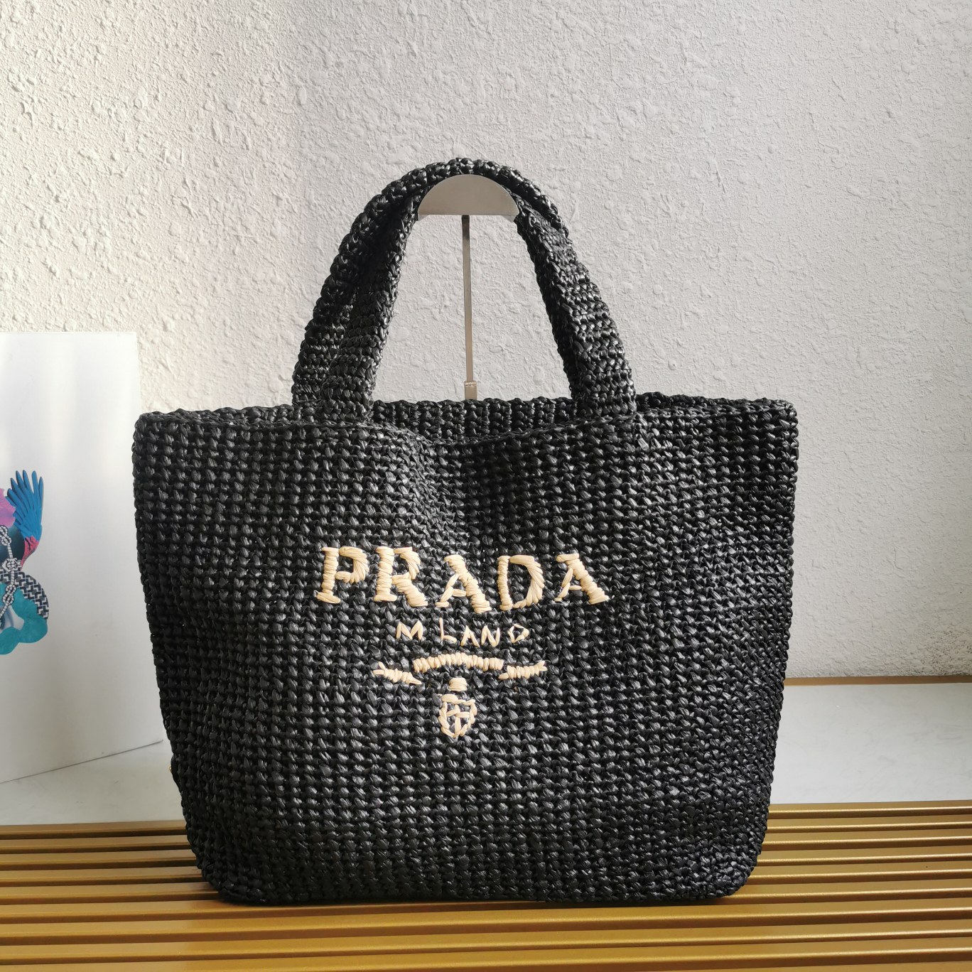 Prada 新品首发 2022夏季最新款1BG392酒椰纤维托特包