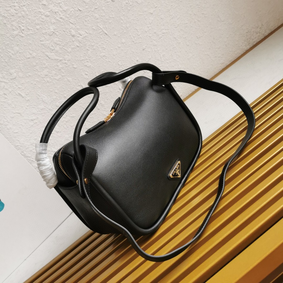 PRADA Bowling Bag 1BA451 Soft Grain Leather Shoulder Bag, Top Handle, and Crossbody 3 a1741589970757 1575