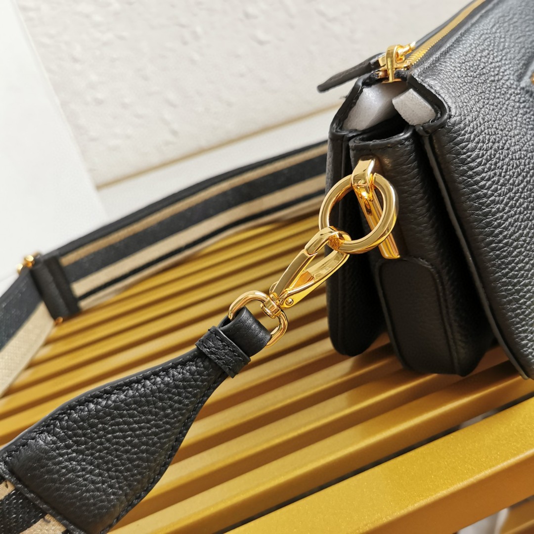 Prada 1BH194 Black Leather Shoulder Bag with Adjustable Strap 7 a1743486450066 8671