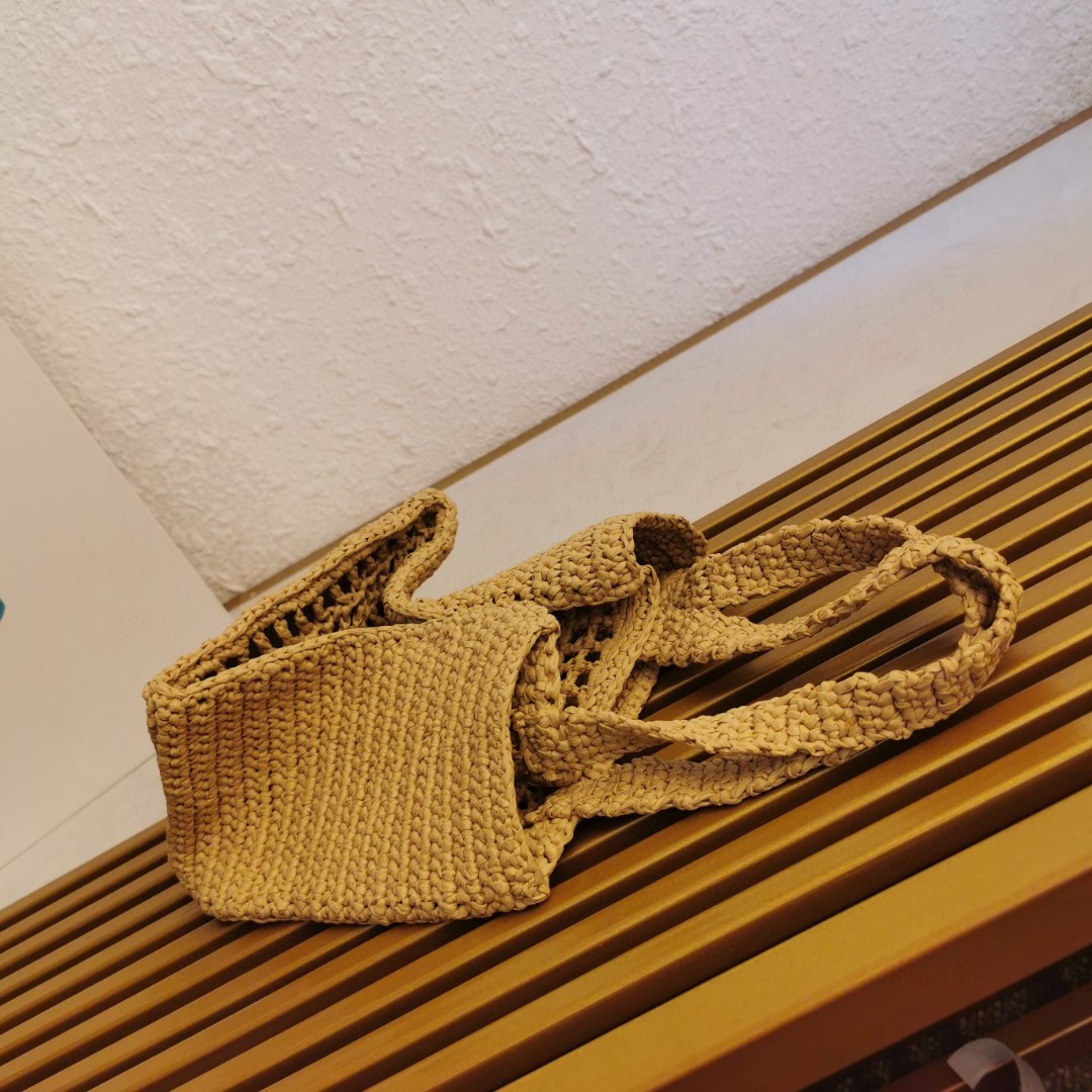 Prada Raffia Crochet Mini Tote Bag - Handcrafted Raffia Tote - Chic Summer Bag 4 a1743662835348 7241