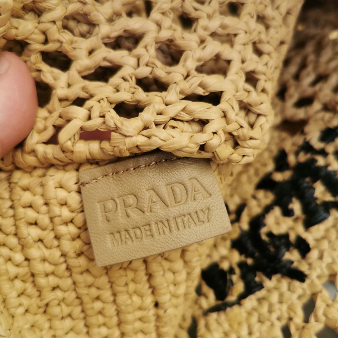 Prada Raffia Crochet Mini Tote Bag - Handcrafted Raffia Tote - Chic Summer Bag 9 a1743662840424 6630
