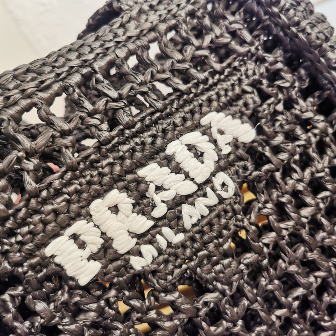 Prada Raffia Tote Bag, Handmade Mini Shopper, Summer Beach Bag 22cm 7 a1743662896853 7233