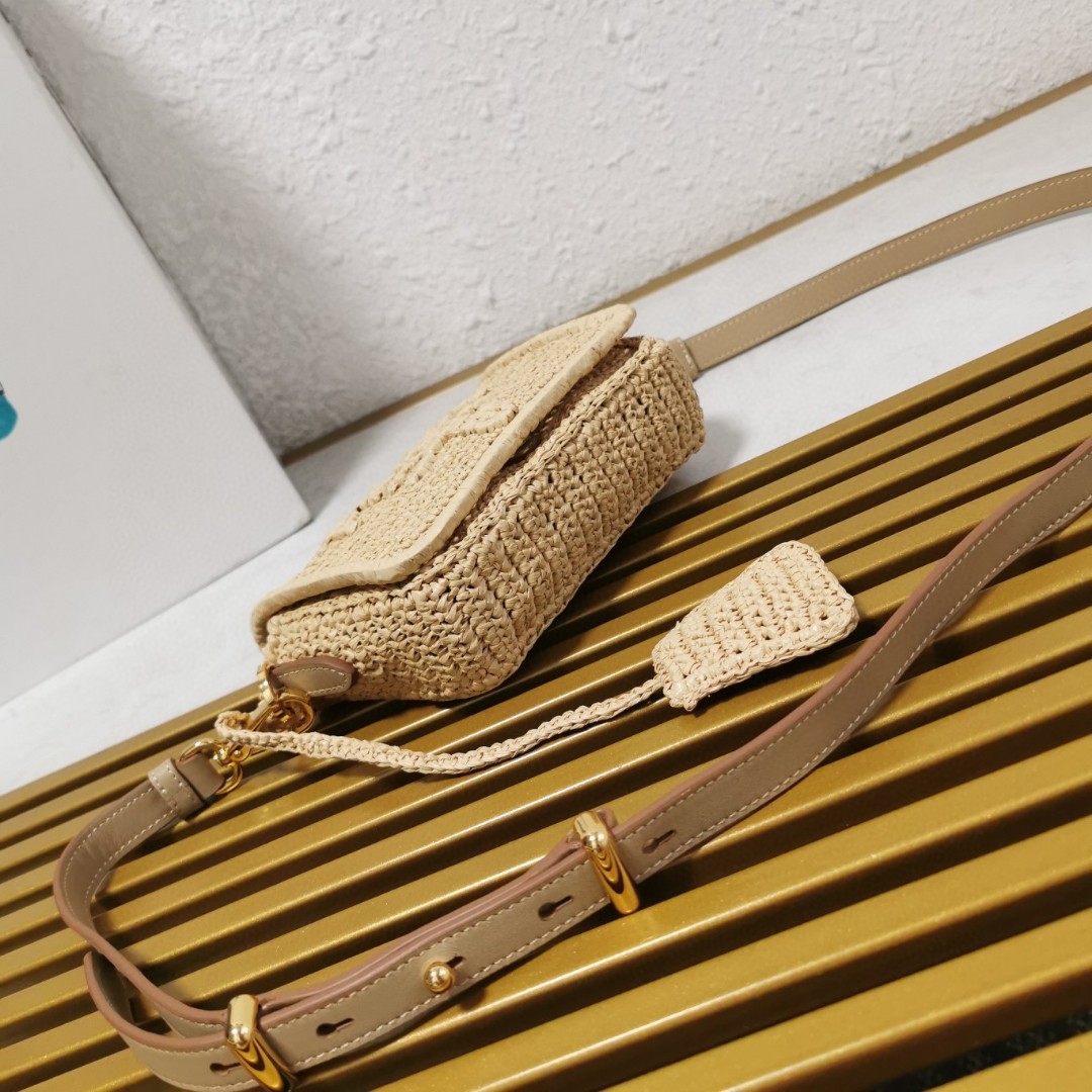 Prada Raffia Woven Flap Crossbody Bag Natural Raffia with Leather Strap 3 a1743662987823 5712