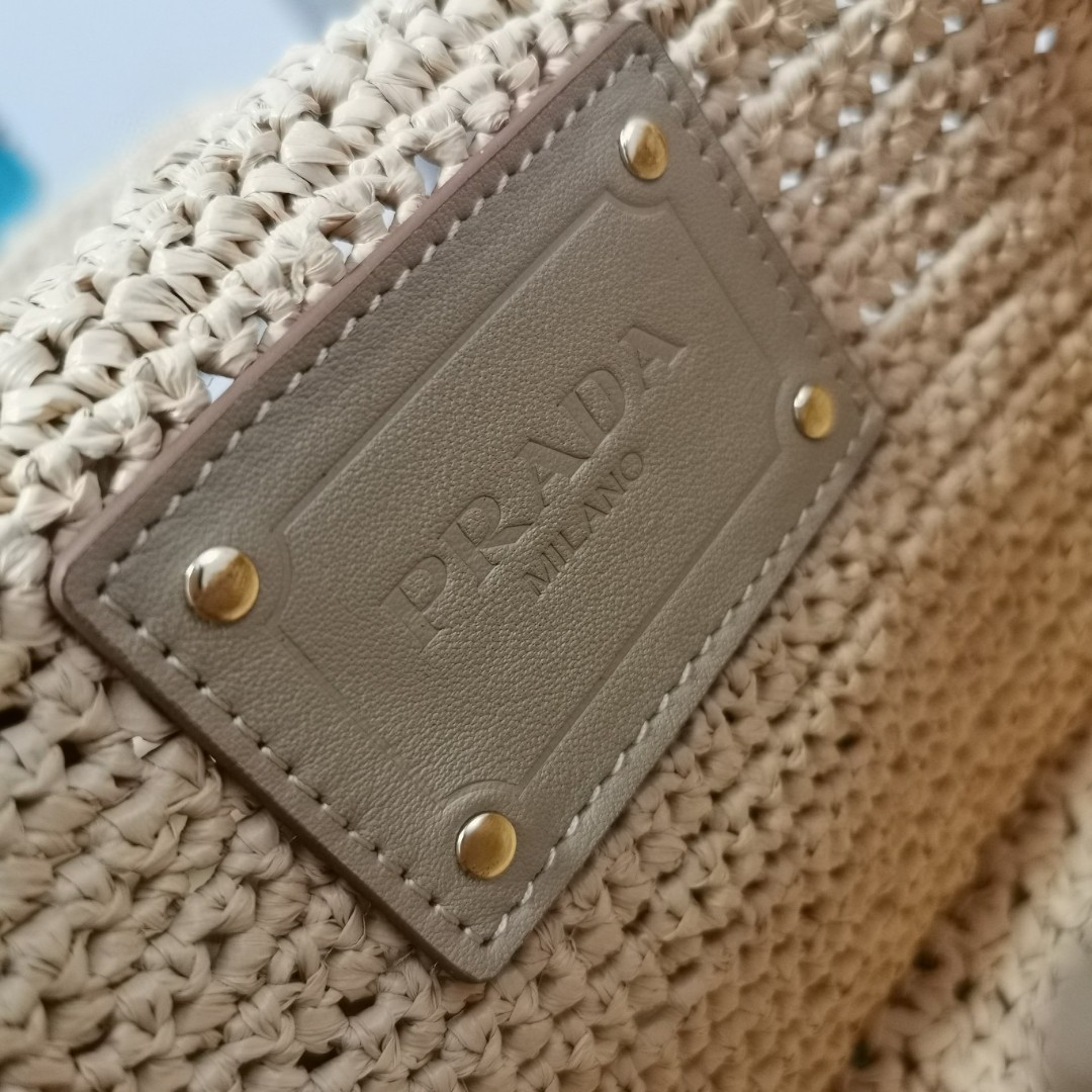 Prada Raffia Woven Flap Crossbody Bag Natural Raffia with Leather Strap 10 a1743662992906 6257