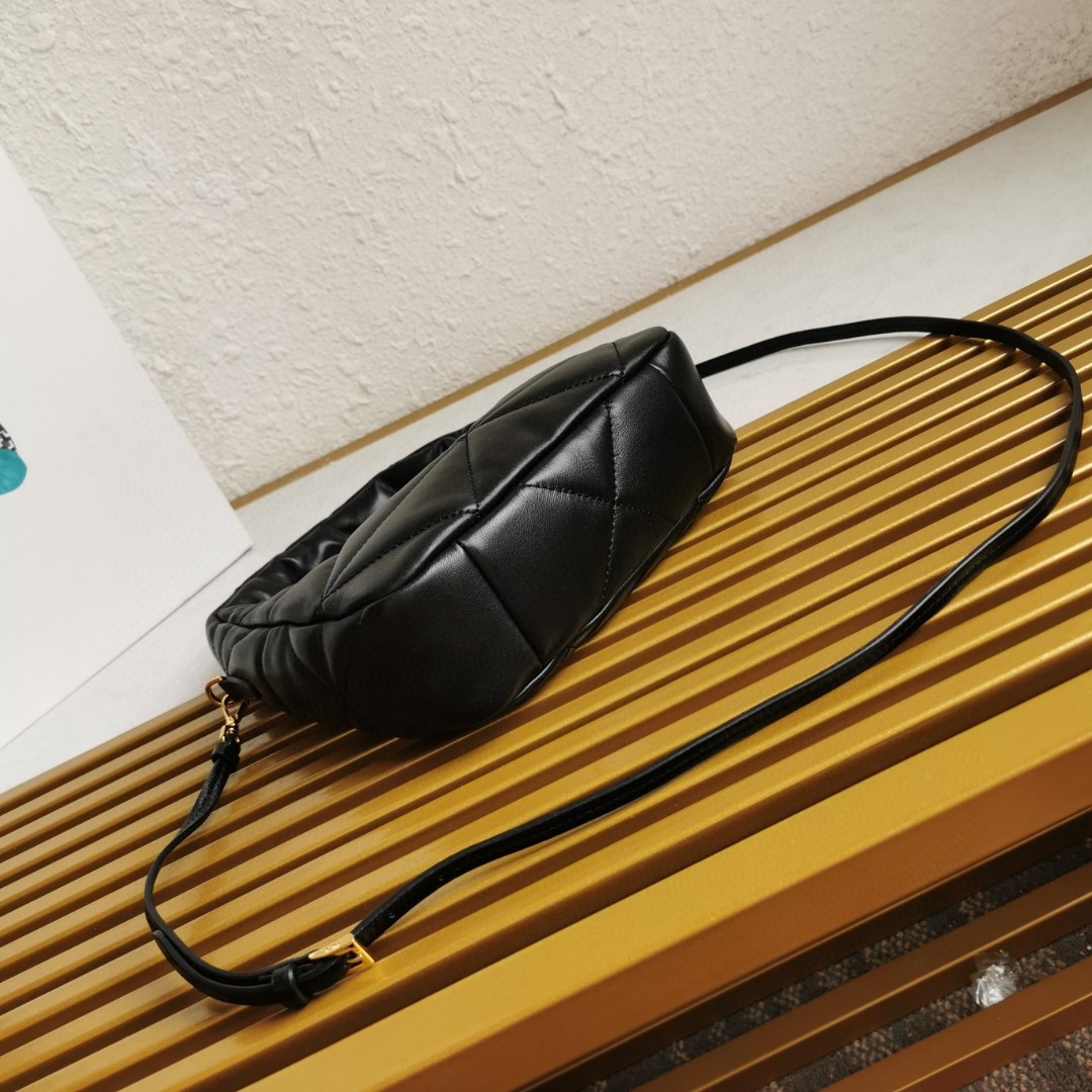 Prada Mini Hobo Bag in Black Quilted Leather with Adjustable Strap 4 a1743663171883 4871