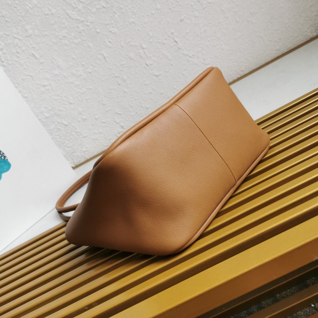 Prada 1BG539 Leather Shoulder Bag,Elegant Handbag, Tan 9.8x7.3x4.9 in 4 a1743663542206 0023