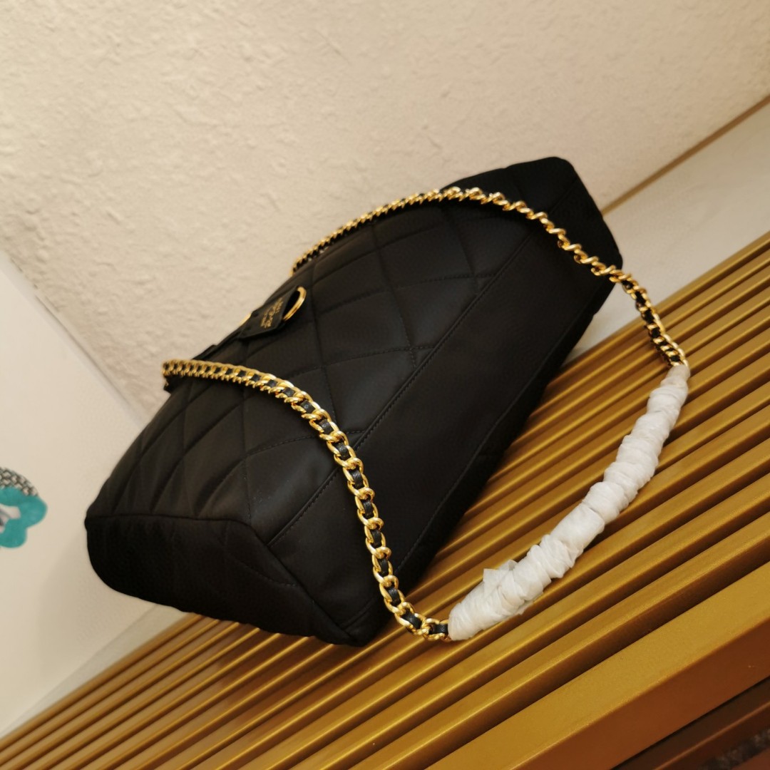 Prada Black Nylon Vintage Chain Shoulder Bag Large 1BG467 3 a1743916914288 8637