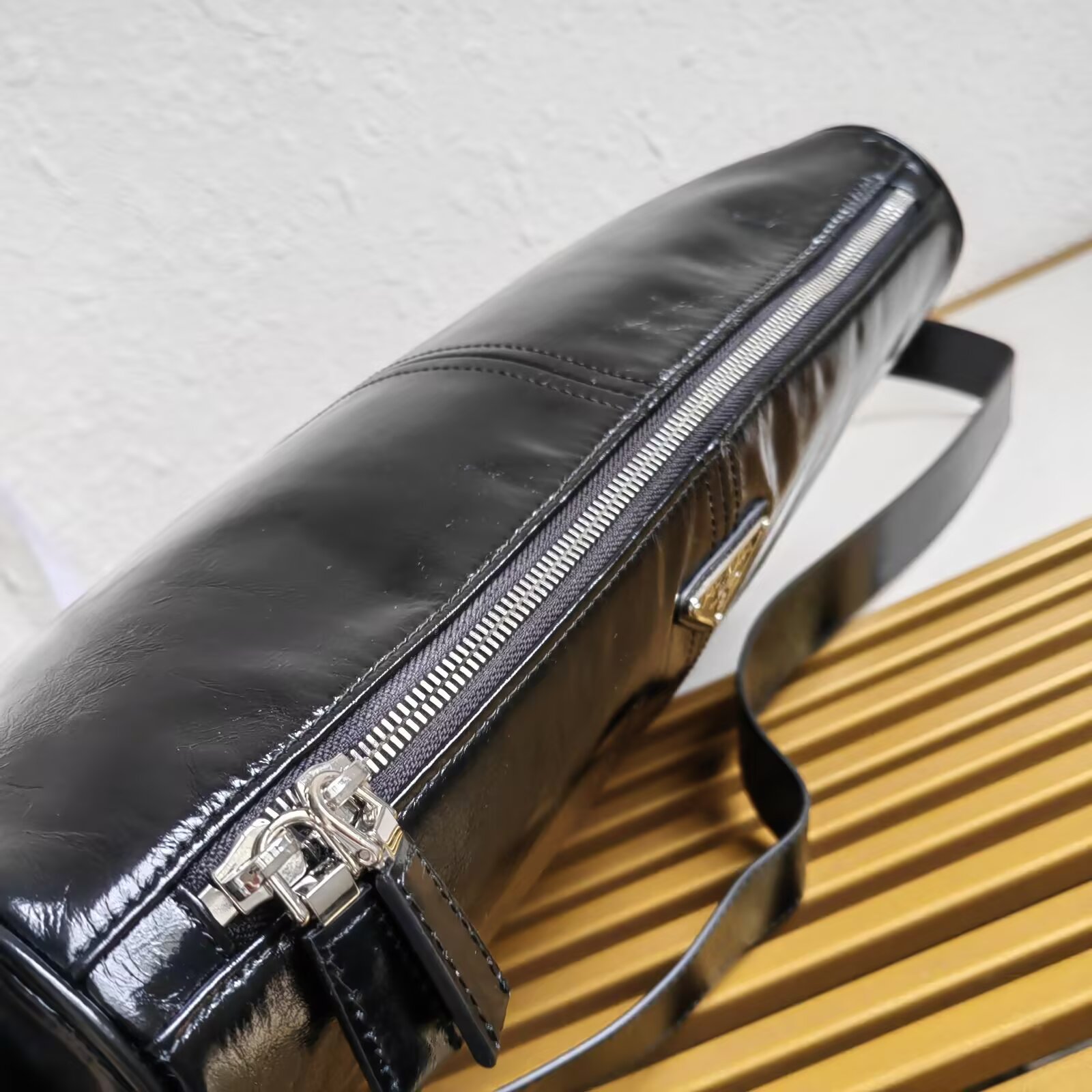 Prada Leather Messenger Bag - 2VH187, Adjustable Strap, Black 5 a1744089311695 3142