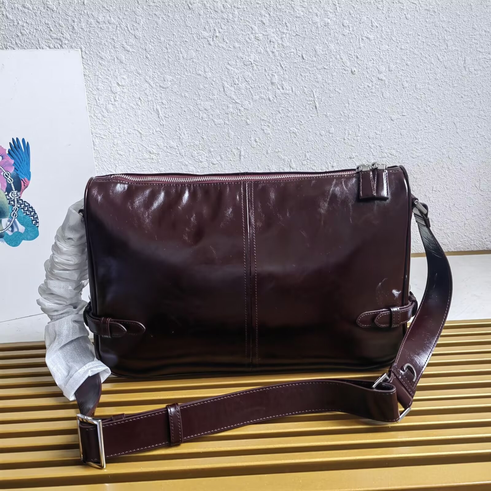Prada Leather Messenger Bag - 2VH187 - Adjustable Shoulder Strap 4 a1744089583584 5844