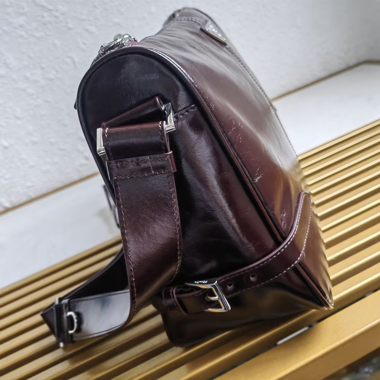 Prada Leather Messenger Bag - 2VH187 - Adjustable Shoulder Strap 8 a1744089592786 5047