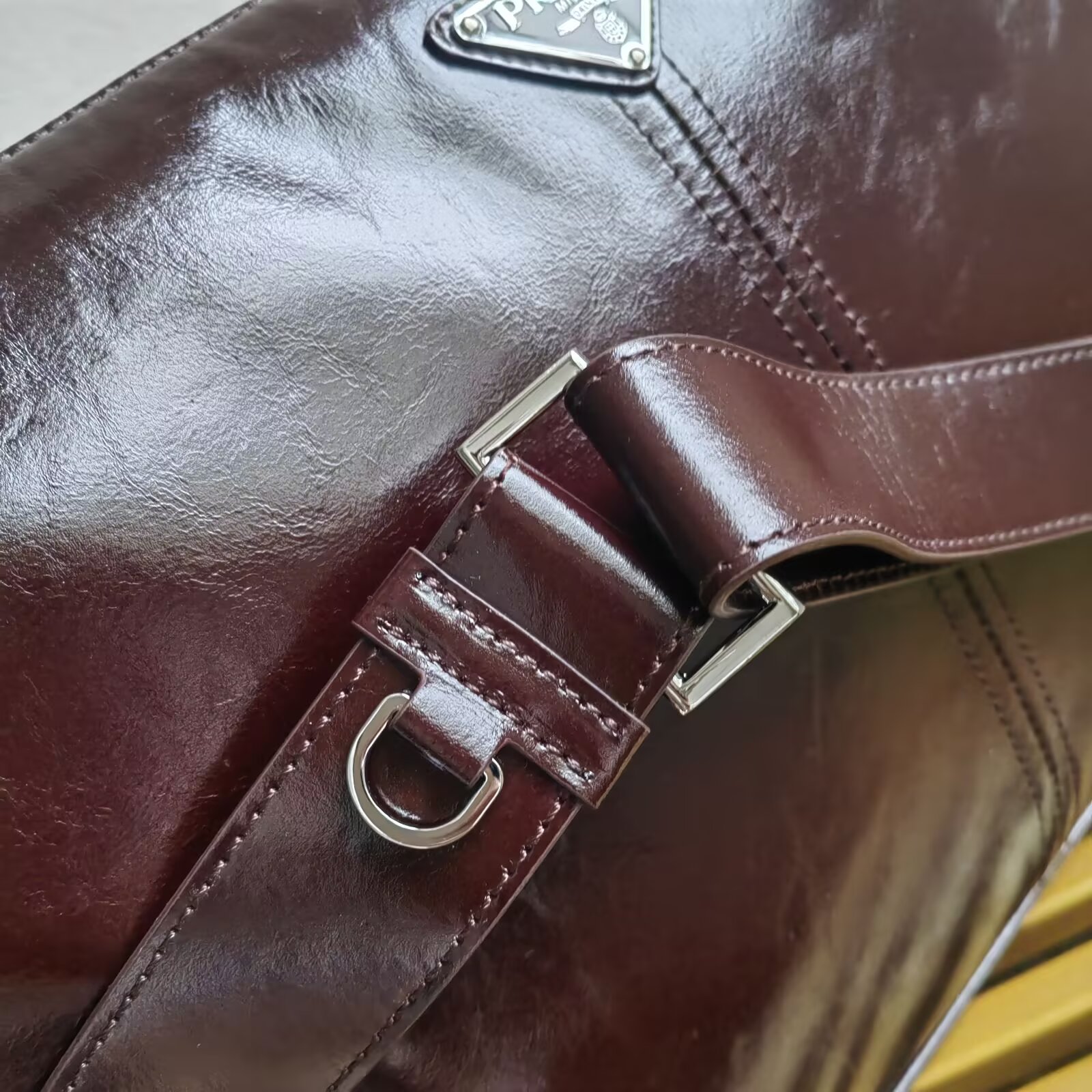 Prada Leather Messenger Bag - 2VH187 - Adjustable Shoulder Strap 6 a1744089592816 1238
