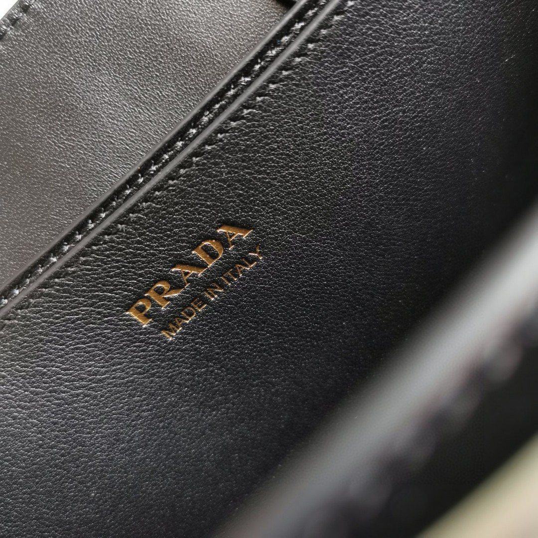 Prada Double Bag Small Shopping Bag - Elegant Black Leather Tote with Adjustable Strap 10 a1744090828382 8160