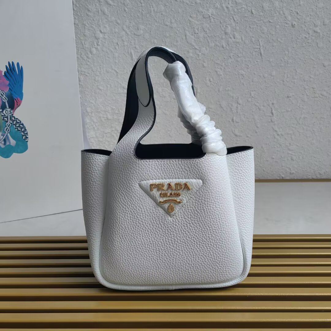 Prada Leather Mini Tote Bag with Metal Logo - Chic & Elegant 1 a1744260942701 4868