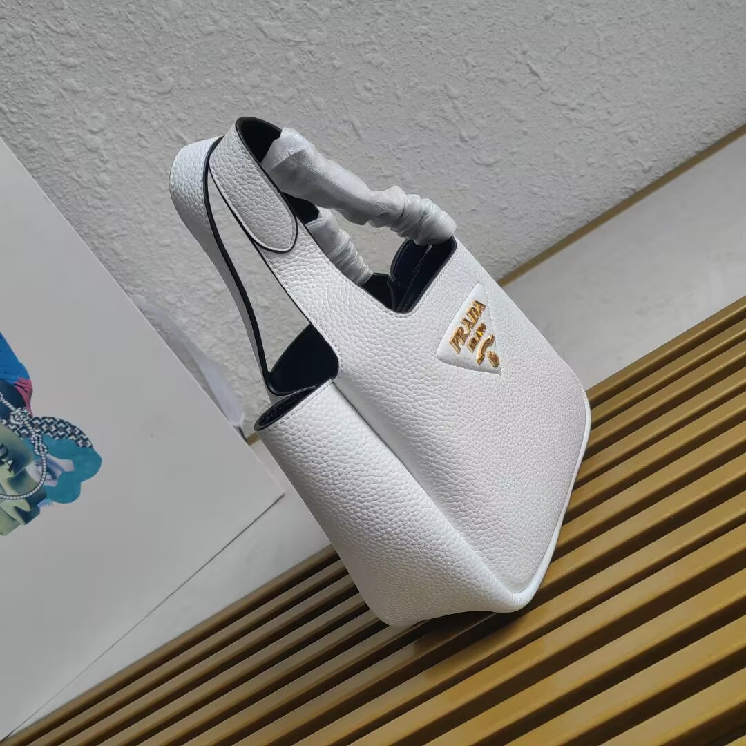 Prada Leather Mini Tote Bag with Metal Logo - Chic & Elegant 2 a1744260942724 1325