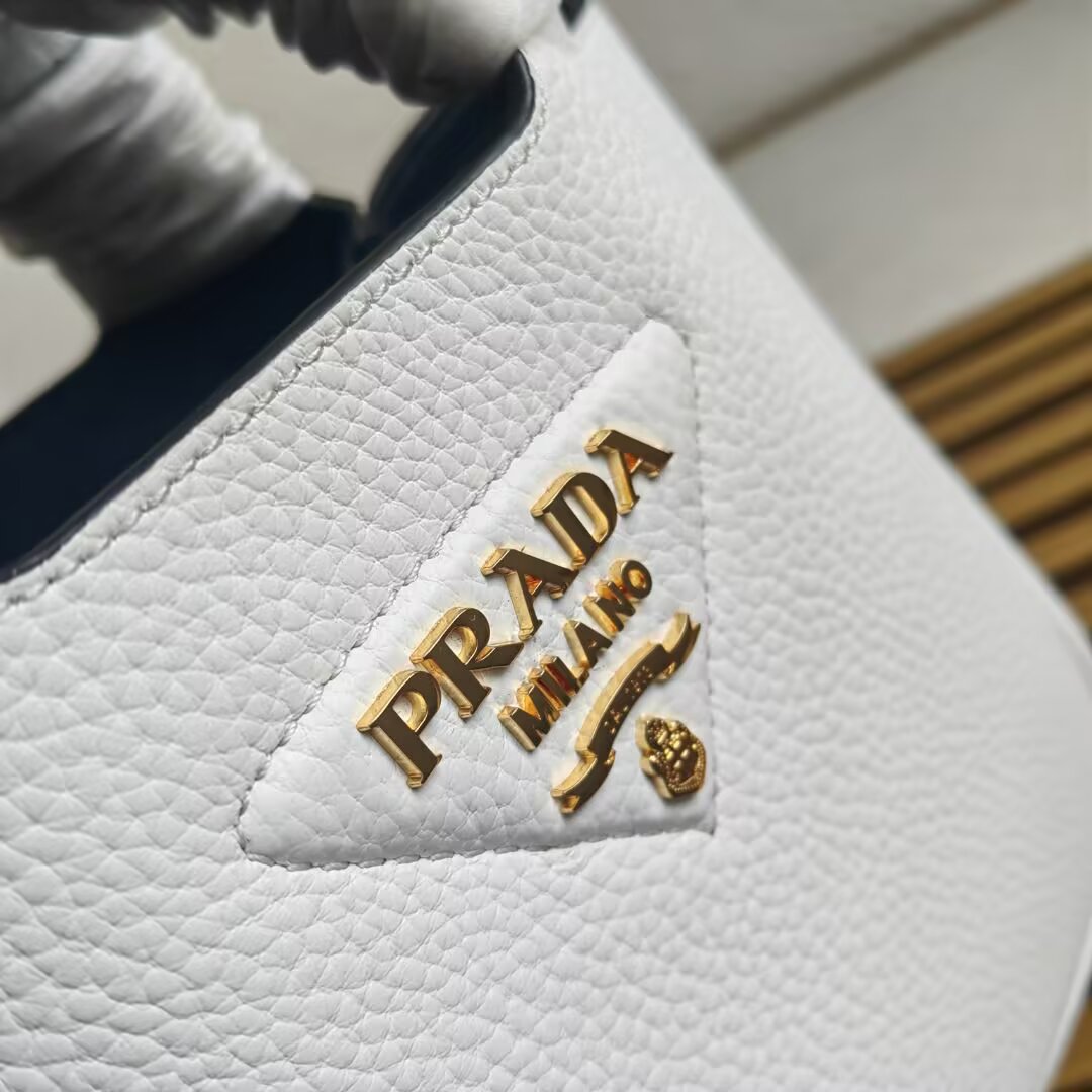 Prada Leather Mini Tote Bag with Metal Logo - Chic & Elegant 7 a1744260946658 1028