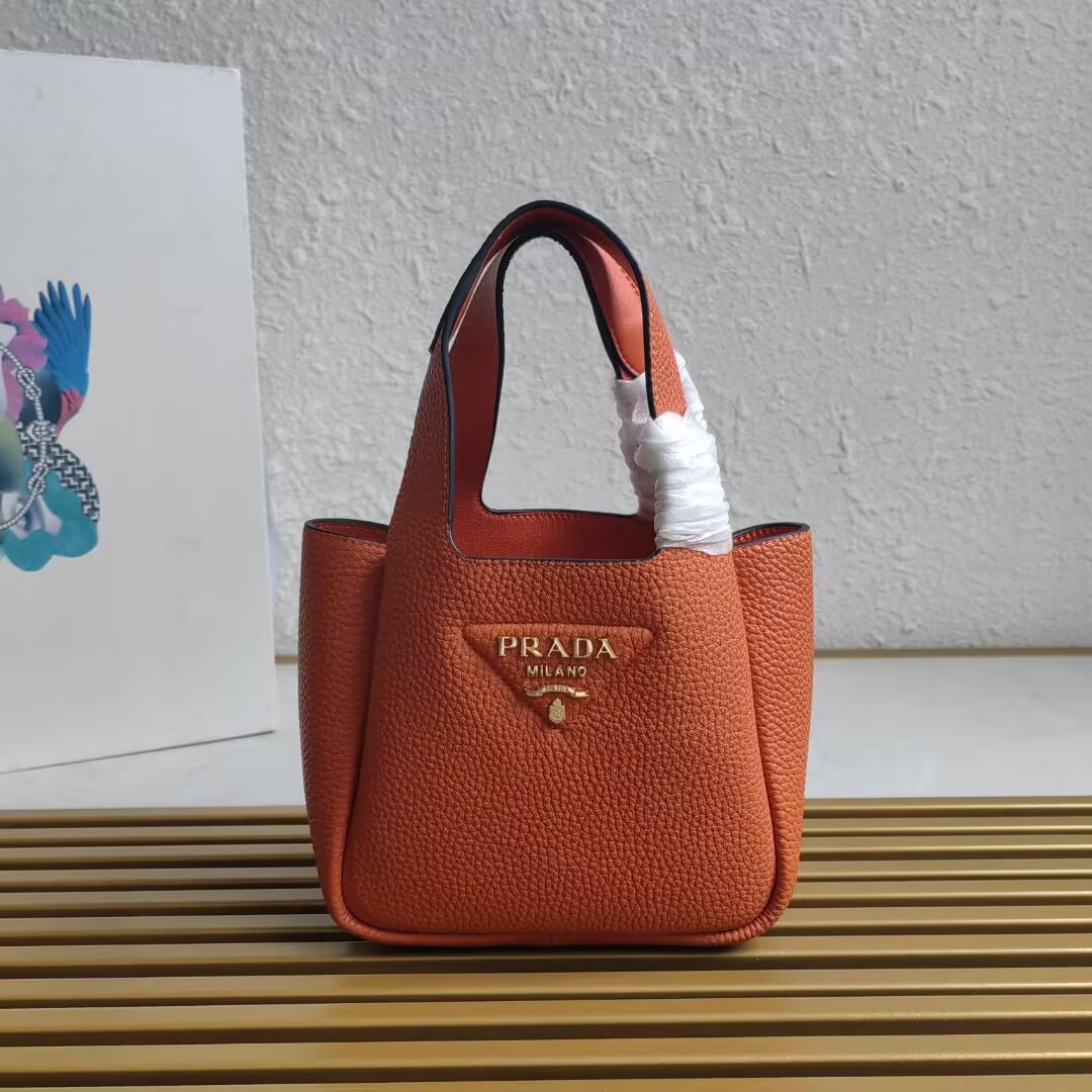 Prada Leather Mini Tote Bag with Gold Hardware - Stylish and Compact 1 a1744261436516 0431