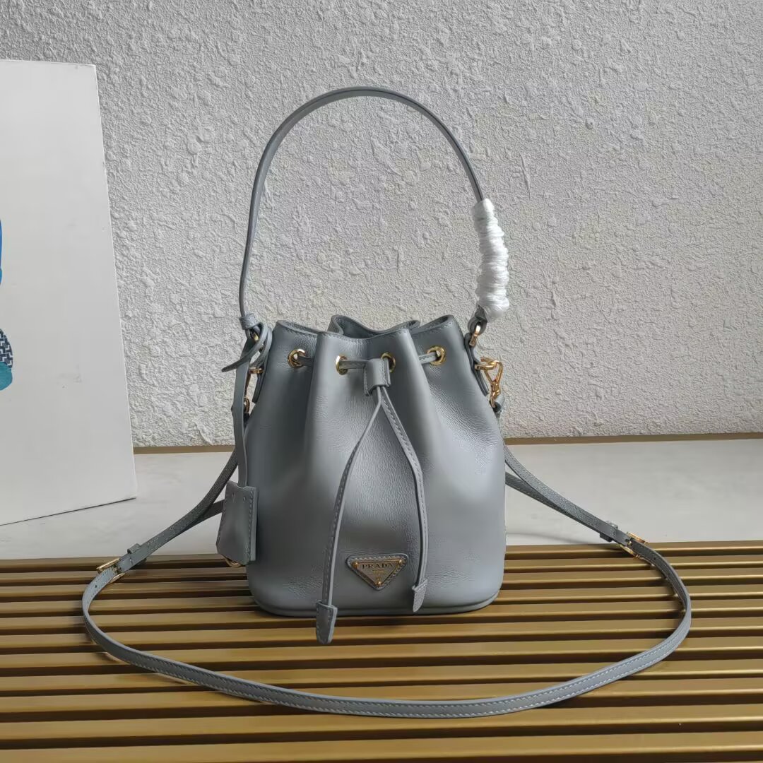 Prada Mini Bucket Bag Leather Handbag with Adjustable Shoulder Strap 1 a1744351822161 0771