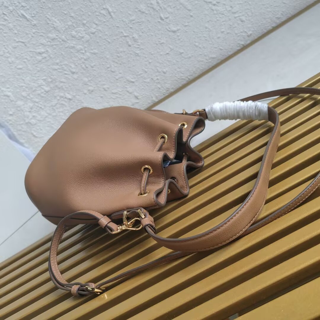 Prada Mini Bucket Bag in Leather with Adjustable Shoulder Strap 5 a1744351992898 0303