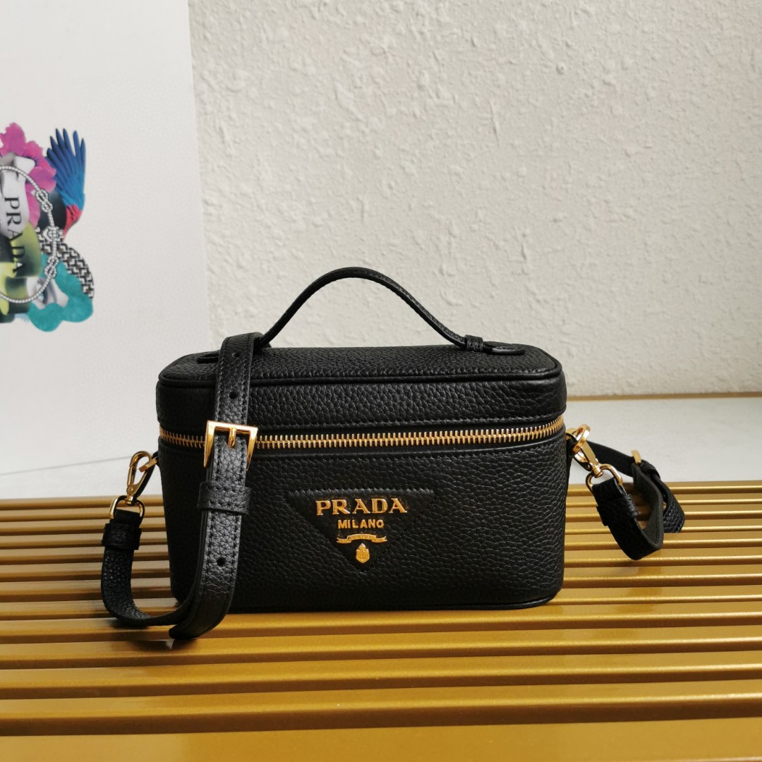 Prada Box Bag 1BH202, Black Leather Top Handle Crossbody, Adjustable Strap 2 a1744526216485 3312