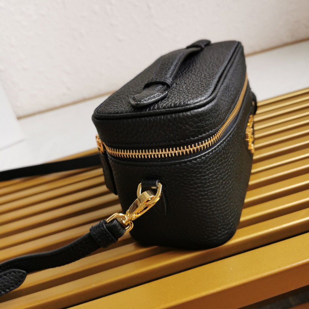 Prada Box Bag 1BH202, Black Leather Top Handle Crossbody, Adjustable Strap 5 a1744526216496 0824