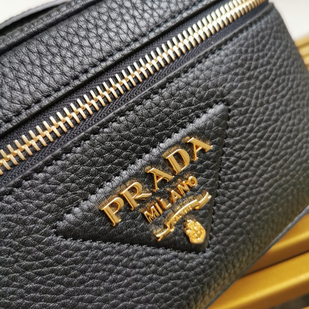 Prada Box Bag 1BH202, Black Leather Top Handle Crossbody, Adjustable Strap 8 a1744526221023 2845