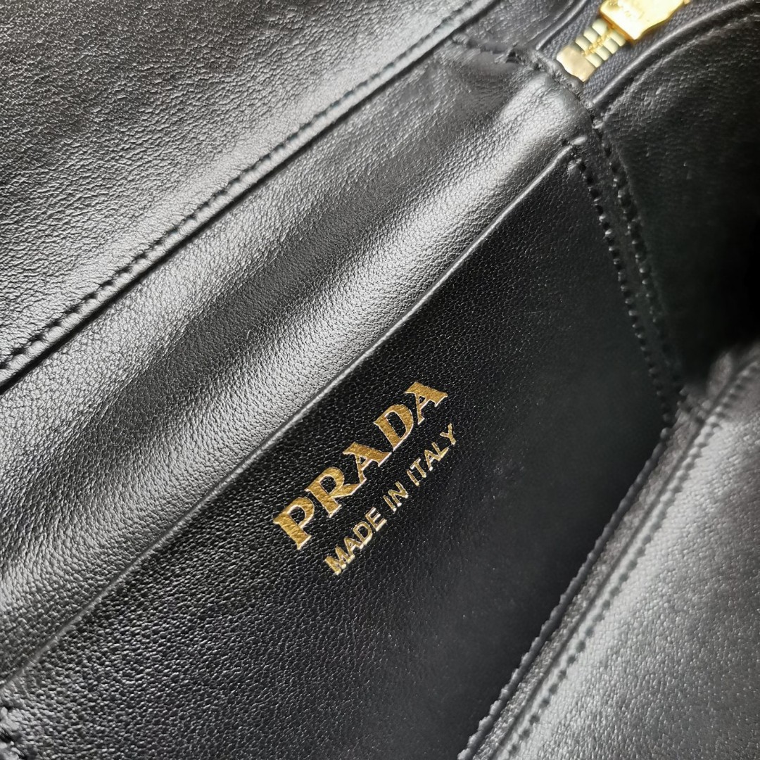 Prada Box Bag 1BH202, Black Leather Top Handle Crossbody, Adjustable Strap 10 a1744526221024 5507