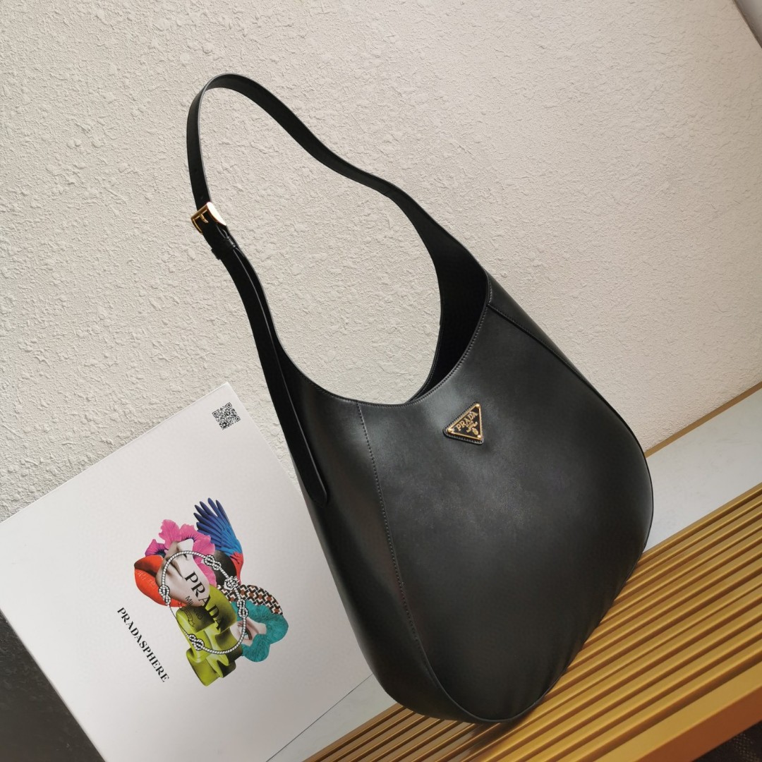 Prada Cleo Large Black Leather Shoulder Bag - Stylish and Functional 3 a1744607487877 3765