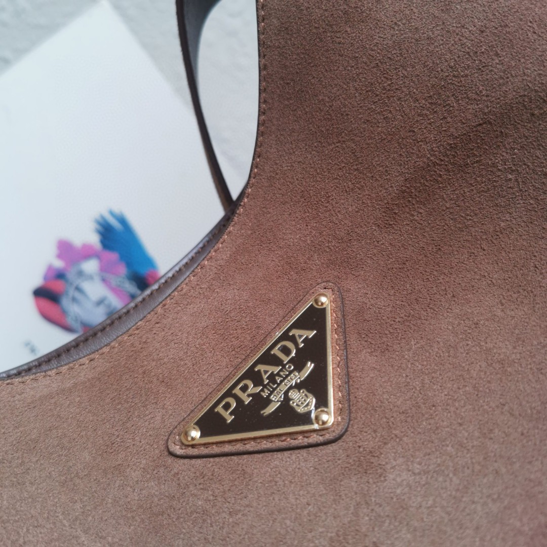 Prada Cleo Large Suede Shoulder Bag, Crossbody,1BC181 - Luxurious & Spacious 7 a1744607603696 0374