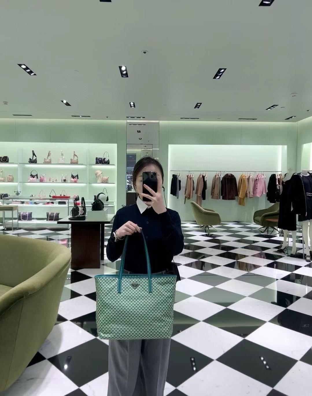 Prada Tessuto Triangulum Tote Bag, Large Capacity, Eye-Catching Design 3 a1744610369961 6138