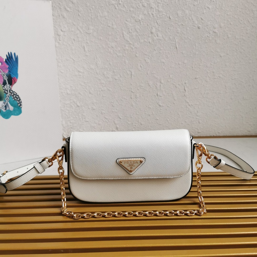 Prada Saffiano Leather Flap Shoulder Bag with Chain Strap 2 a1744780744607 3180