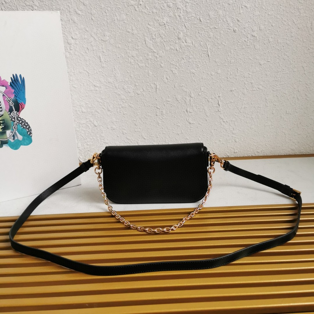 Prada Saffiano Leather Flap Shoulder Bag with Chain Strap - Stylish & Versatile 5 a1744780797557 2082