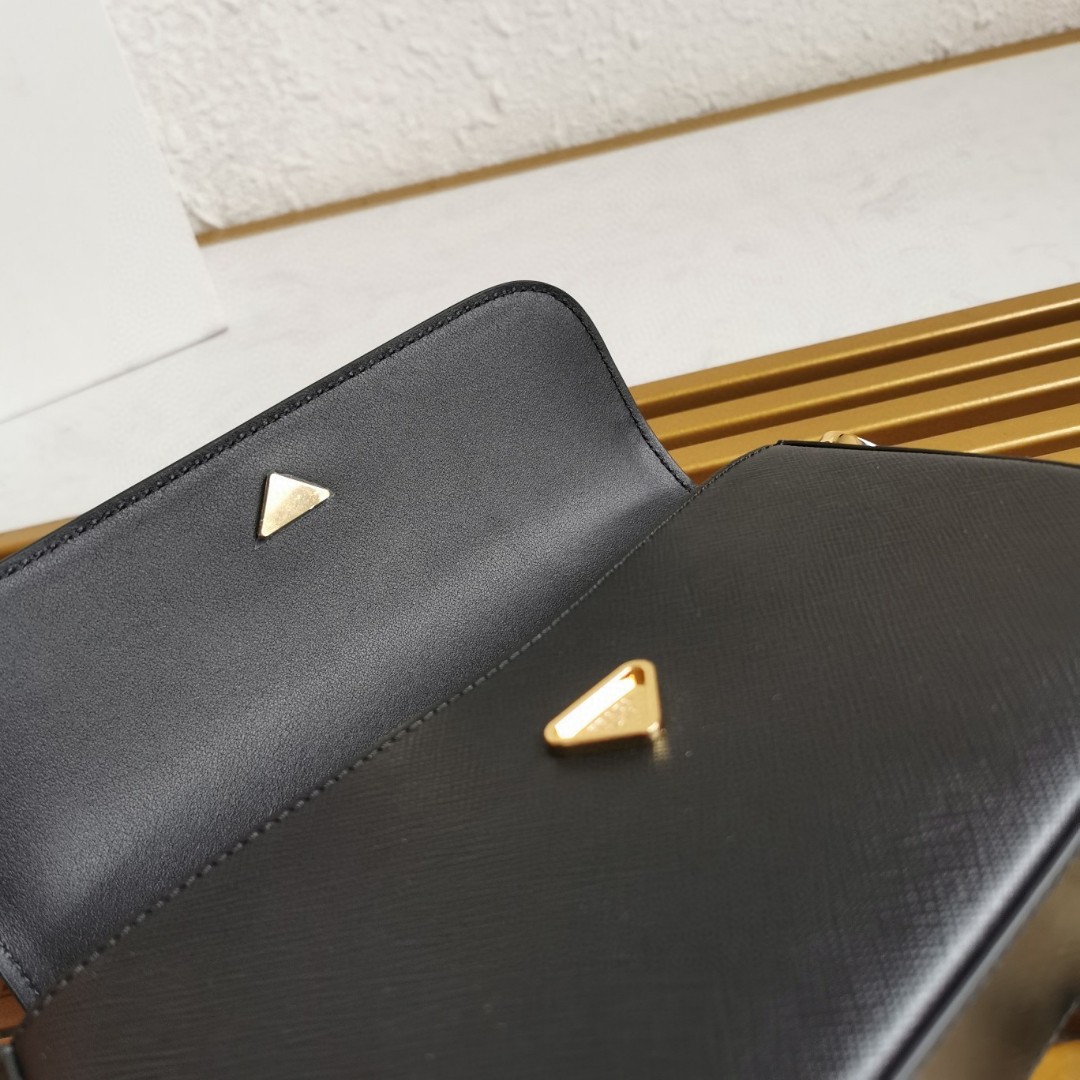 Prada Saffiano Leather Flap Shoulder Bag with Chain Strap - Stylish & Versatile 9 a1744780802378 2331